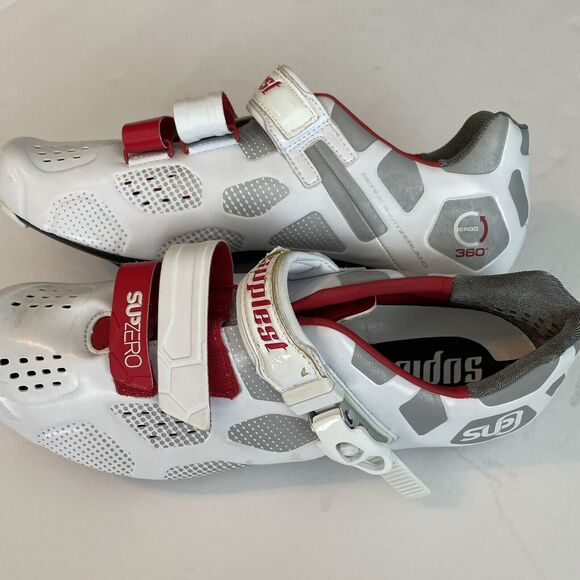 Suplest Supzero Sz 44.5 (US 11.5) Carbon Racing Cycling Road Shoe White 3-bolt - Picture 9 of 16